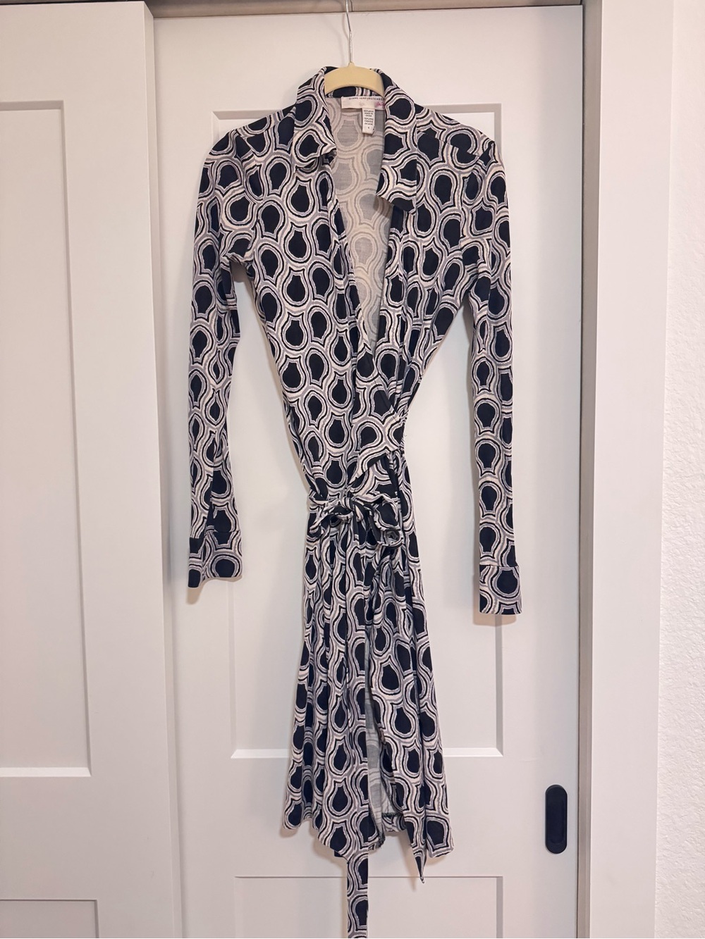 Vintage DVF Geometric Wrap Dress